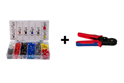 Bootlace/Ferrule Crimper & 800pc Kit